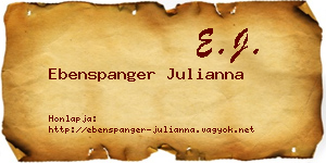 Ebenspanger Julianna névjegykártya